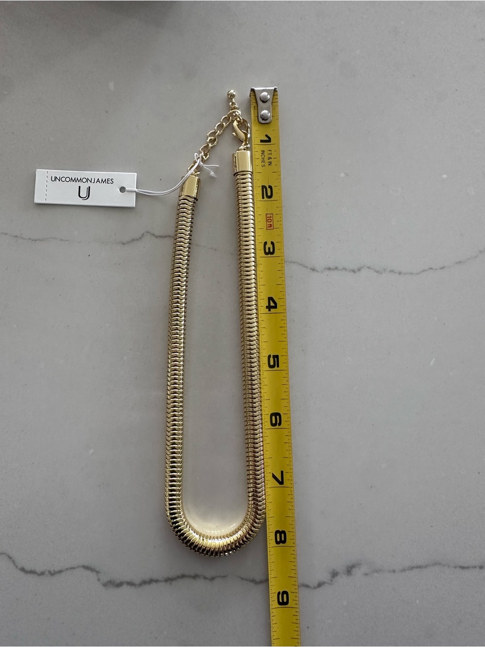 Uncommon James 14k Gold Plated Coil Tube Snake Choker Necklace NWTs - Picture 6 of 10